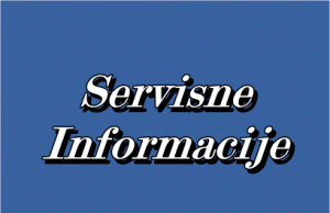 Servisne informacije – 5.5.2020.godine