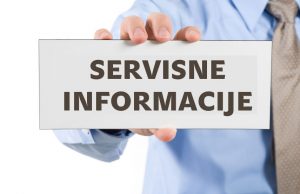 Servisne informacije za 3.1.2022. godine