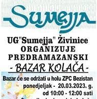 UG Sumejja Živinice: 20.marta ˝Predramazanski bazar kolača˝