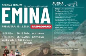 Publika razgrabila ulaznice za premijerno igranje predstave ˝EMINA˝ 19. decembra