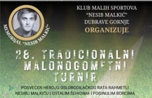28. memorijalni turnir “Nesib Malkić” počinje u srijedu, 18. juna