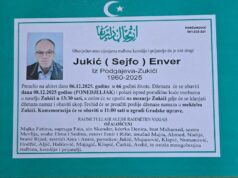 Sutra komemoracija i dženaza rahmetli Enveru Jukiću