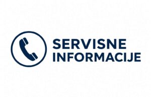 Servisne informacije 07.09.2026.
